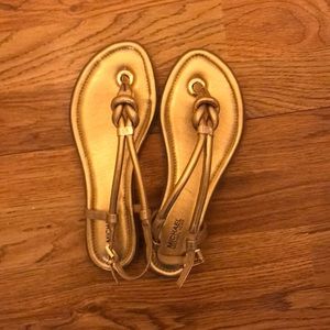 Gold MK sandals